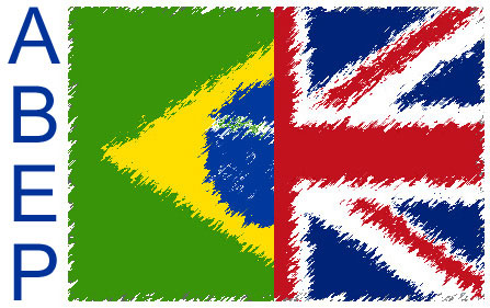 Logo original ABEP — bandeiras do Brasil e Reino Unido